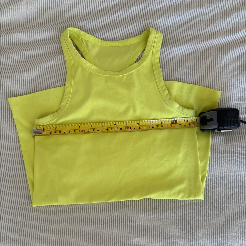 Lululemon Cool Racerback Tank Neon Yellow Size 4 - Picture 4 of 5